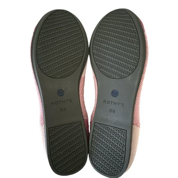 ROTHY’S Limited Edition Pink Cap Toe Breast Cancer Awareness Flats Sz 8.5 - Picture 9 of 13